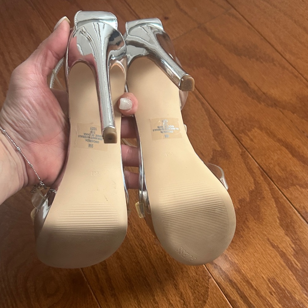 Guess Silver Strappy High Heels - Picture 4 of 5